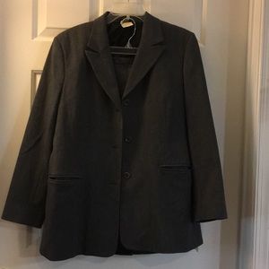 2 pc gray skirt suit